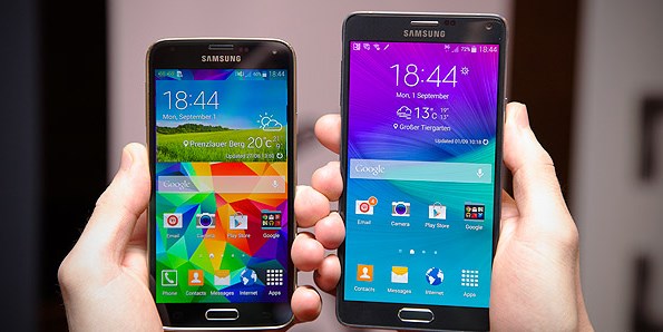 Galaxy Note 4 vs Galaxy S5