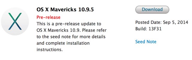 OS X Mavericks 10.9.5