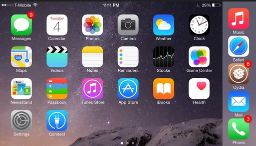 iPhone 5 icons dock
